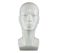CANIGHT 1pièce Mannequin Tête Homme Chauve Lisse Support Professionnel pour Perruque Chapeau Accessoires et Sûr Salon et Usage Domestique