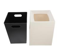 CANIGHT 1pièce Poubelle sans Couvercle Épaisse Pp à Double Design Trapézoïdal Beige Seau de Rangement pour Déchets pour Chambre et Bureau Petit Modèle Moderne