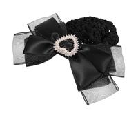 CANIGHT 1pièces Foulard à Cheveux Maille Avec Nœud Filet à Chignon Accessoire Élégant Pour Service Ballet Noir