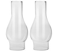 CANIGHT 2 Abat-Jours en Verre pour Lampe à Pétrole, Diffuseur de Fumée et Cheminée Cylindrique Vintage, Accessoires pour Lampe à Huile d'Intérieur, Dimensions 6,50 X 2,09 X 2,09 Pouces
