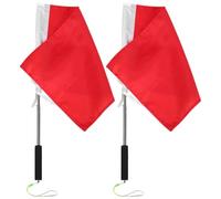 CANIGHT 2 Ensembles Lot de Sets de Drapeaux de Guide pour Garçon et Filles en Polyester avec Hampe Télescopique en Acier Inoxydable, Poignées de Couleurs Distinctes, Léger pour Sorties