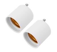CANIGHT 2 Pièces Connecteur de Lampe Intérieure GU24 vers E26/E27 en PBT Blanc, Plug and Play, Conçu pour Bureaux et Lustres, Conversion de Douille à Visser
