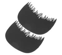 CANIGHT 2 Pièces peigne en fibre peigne à cheveux peigne épaississant Plastique Black