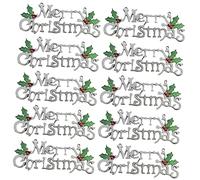 CANIGHT 20 Pièces Porte de la Lettre de Noël Suspendue décorations Ornement Signe de noël Faire la fête dirigé Pendaison décoration Suspendue décoration Plaque de Porte Plastique