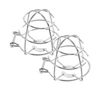 CANIGHT 2pcs Protecteurs pour Tête Sprinkler Incendie en Fer Argenté, Fixation à Vis sans Outils, Protection Robuste pour Arroseurs, Sécurité Incendie Renforcée