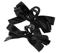 CANIGHT 2pièces Barrette à Nœud Satin Pinces à Cheveux Élégantes Pour Femmes Accessoires Pour Cheveux Fins Et Épais Idéales Pour Toutes Occasions