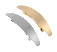 CANIGHT 2pièces Barrette Métal Élégante Pour Femmes Pince à Cheveux Longue Ovales Avec Finition Satinée Accessoires De Mode Pour Cérémonies Et Événements