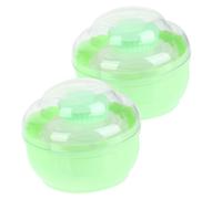 CANIGHT 2pièces Boîtes à Avec Houppette Récipients Pour Étui Pratique Pour Garçon Fille Vert
