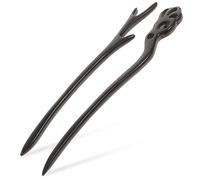 CANIGHT 2pièces Épingle à Cheveux Bois Accessoires Cheongsam Aux Cheveux Longs Baguettes Élégantes Pour Vintage Et Hanfu