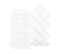 CANIGHT 2pièces Organisateur Transparent De Rangement pour Rouges à Lèvres Acrylique Support De Maquillage pour Tubes De Gloss à Lèvres Rack De Présentation De Bureau