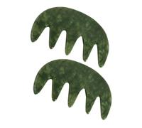 CANIGHT 2pièces Peigne De Massage Jade Outil Gua Pour Peigne à Dents Larges Accessoire De Voyage Et Massage