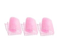 CANIGHT 3 Pièces Serviette De Bain Serviette De Laveuse Exfoliante Serviette De Laveuse De Bain Chiffon Exfoliant Tissu De Broussailles Long Longue Débarbouillette Rose Polyester