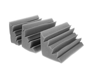 CANIGHT 3pcs Carreau D'angle Trapézoïdal en Mousse Absorbante Acoustique Blanche pour Insonorisation, du Bruit, pour Studios et Petites Pièces