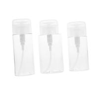 CANIGHT 3pièces Bouteilles De Voyage Push down Pour Produits De Beauté Flacons Transparent Avec Distributeur Étanche Pour Lotion Et Dissolvant