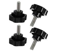 CANIGHT 4 Pièces Bouton de Serrage Étoile M10 X 25mm Poignée Ergonomique en Abs et Acier Inoxydable, Tête D'étoile Antidérapante pour Équipements Mécaniques