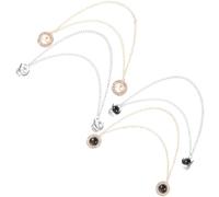 CANIGHT 4 Pièces Clips de Collier en Alliage avec Chaîne pour Cardigan et Pull, Faciles à Porter, Empêchent Regards Indiscrets, Accessoires Élégants pour Mères et Enseignants