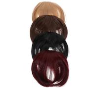 CANIGHT 4 Pièces Naturelle Pièce Accessoires De Cheveux Pince Frange Cheveux Frange Pince Les Extensions De Cheveux Frange Pour Femmes Pour Femmes Pince La Frange Pour Les Femmes