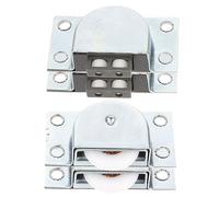 CANIGHT 4 Pièces ，，，， Roulette De Porte De Placard Ensemble De Roulement De Porte Coulissante Kit De Rail Pour Porte Coulissante D'armoire Roues De Garde-robe Métal