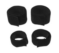 CANIGHT 4 Pièces Sangle Extensible Réglable pour Poche de Glace, Bande Élastique Noire en Nylon et Spandex, Réutilisable Antidérapante pour Secours aux Blessures Sportives et Aventures en