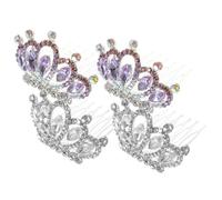 CANIGHT 4pièces Couronne Peigne à Cheveux Rhinestones Accessoires De Mariage Pour Filles Et Petites Princesses Élégants Peignes à Cheveux Avec Diadème