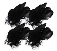 CANIGHT 4pièces Épingles à Cheveux Plumage Élégantes Accessoires De Mariage Décoratifs Pour Femmes Avec Designs Cœur Et Pour Célébrations Et Ballets