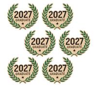 CANIGHT 6 Pièces Broche Design Exclusif 2027 Souvenir de Remise de Diplôme en Alliage Vert Finition Mate, Fixation Sécurisée pour Photos de Groupe et Cérémonie