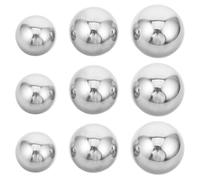 CANIGHT 9 Pièces Boule Flottante en Acier Inoxydable Argenté Poli pour | Sphère Creuse Miroir, Surface Lisse et Nettoyage Facile, Ombre Stable pour Jardins D'eau Extérieurs