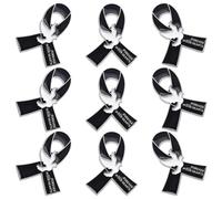 CANIGHT 9 Pièces Épinglette Commémorative Noire en Alliage, Ruban, | Services Commémoratifs et Photos de Groupe, Finition Lisse, Légère, Fixation Sûre, Résistante aux Plis