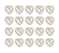 CANIGHT Accessoires de Couture Forme Cœur 20pcs en Alliage et Légers et Résistants pour Nail Art pour Décoration Manuelle