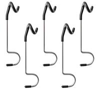 CANIGHT Accessoires Multifonctions Lot de 5 Crochets en Acier Inoxydable Forme S Noire, Résistants à l'usure pour Lampe de Camping pour Randonnée et Pêche