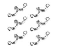 CANIGHT Anneaux de Pied en Acier Inoxydable 6 Pièces pour Perroquet | Argenté, Format Ouvert en U, Légers et Multifonctionnels, pour Oiseaux et Perruches, Usage Extérieur