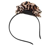 CANIGHT Bandeau à Pétales Imprimé Léopard pour Femmes et Filles, Tissu Doux, Large Fleur Délicate, Facile à Porter, Vie Quotidienne et Occasions Spéciales
