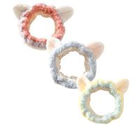 CANIGHT Bandeaux De Maquillage 3pcs Pour Laver Le Visage Oreille De Chat Bandeau De Nettoyage Du Visage Bandeau De Maquillage