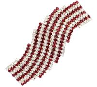 CANIGHT Barrette Cheveux Rouge en Strass Délicate et Élégante, Pince à Cheveux Stable et Crée une Coiffure Unique pour Anniversaire ou Mascarade