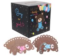 CANIGHT Boîte en Papier Noire pour Révélation du Bébé, Expérience Interactive Multijoueur, Décoration Élégante pour Fêtes et Réunions Familiales