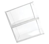 CANIGHT Boîtes de Rangement pour Cosmétiques Empilables en Pet Transparent 2pcs, Résistance à L'usure, pour Organiser sous L'évier et Noël
