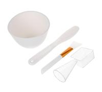 CANIGHT Bol à Masque Facial en Silicone et Plastique et Set de 4 Pièces Facile à Nettoyer, Multi-usages, pour Voyage et Soin Visage pour Voyage Soin Visage