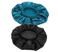 CANIGHT Bonnet De Nuit Élastique Satin Décoratif 2pcs Chapeau De Nuit Pour Dormir Ajustement Sûr