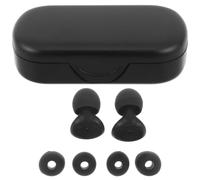 CANIGHT Bouchons D'oreilles Isolants en Silicone Forme Incurvée Réutilisables avec Étui Noir Souple pour Voyageurs et Dormeurs Latéraux, Confort pour Trains à Grosse Vitesse