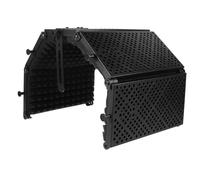 CANIGHT Bouclier Insonorisant à Cinq Portes Écran D'isolation Pliable pour Microphone en ABS et EVA, Montage sur Pied, Protection Phonique pour Studio