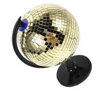 CANIGHT Boule Disco Dorée Facettée Rotative 15 Cm pour Décoration Intérieure Bureau Fête Effet Lumineux Hypnotisant Globe à Boule Disco Éducatif