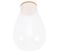 CANIGHT Bouteille en Verre à Bryophytes pour Décoration de Table Conteneur en Bois, Terrarium DIY pour Plantes et Aménagement Paysager Intérieur