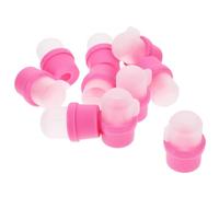 CANIGHT Capsules Réutilisables en Résine Rose pour Retrait de Vernis à Ongles, 20 Pièces, Protection Pratique pour Ablation des Ongles, pour Usage DIY
