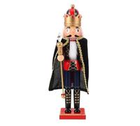 CANIGHT Casse-Noisette en Bois Fonctionnel de 35cm Cape de Roi, Décoration Classique pour Table et Esprit des Traditions de Fête