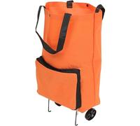 CANIGHT Chariot de Courses Pliable avec Roues en Tissu Oxford, Grande Capacité Portable, pour Vacances et Lessive, Caddie à roulettes Pratique pour Tout Âge