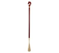 CANIGHT Chausse-pied Long à Tête Cheval en Bois Précieux et Laiton Marron | Manche Antidérapant, Usage Maison et Voyage, Finition Polie, Aide Pratique pour Seniors, Femmes Enceintes