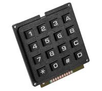 CANIGHT Clavier Matriciel Industriel 16 Tactiles pour Microcontrôleur Module De Clavier Solide Et Fiable Utilisation en Atelier Ou Usine Conception Économisant De l'espace Couleur Noir