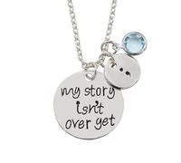 CANIGHT Collier Pendentif Bijou D'encouragement Personnalisé Lettres et Cristaux en Alliage Argenté Élégant pour Présent de Diplôme ou Usage Quotidien