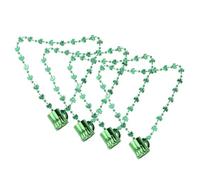 CANIGHT Collier Trèfle en Plastique Vert 4pcs Savoir-festivals et Concerts Saint Patrick Élégant et Créatif