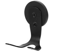 CANIGHT Crochet Magnétique Noir à Double Patère, Robuste et Antirouille | Aimant Puissant au Dos, Surface Lisse Polie, pour Bureau et Rangement Salle de Bain, Réutilisable